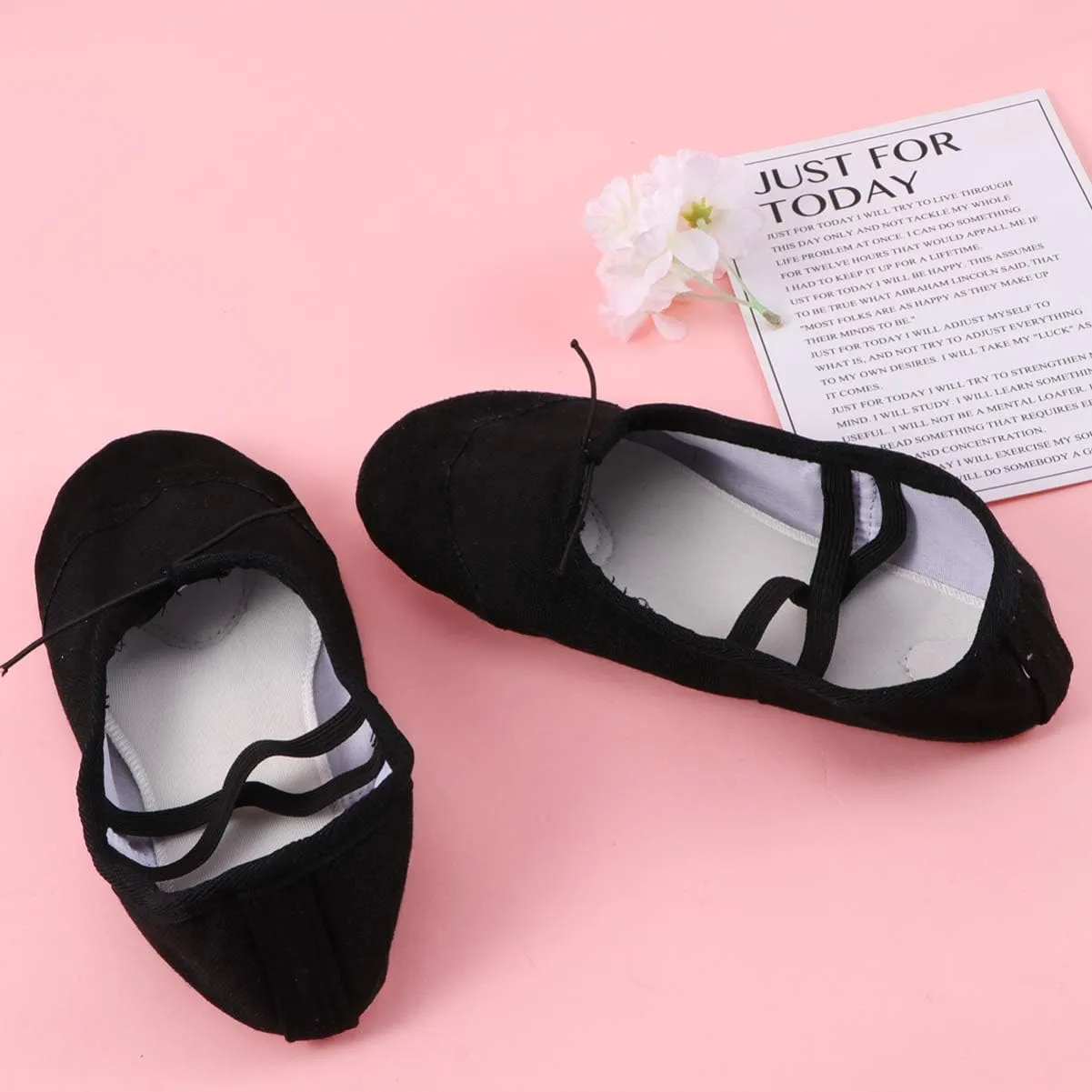 1 Pair Pocket Shoes Black Slippers for Women Ballet Flat Shoes Black Flat Shoes Girls Kids Ballet Shoes Ballet Slippers Flats Yoga Dancing Shoes Toddler Cat Paw