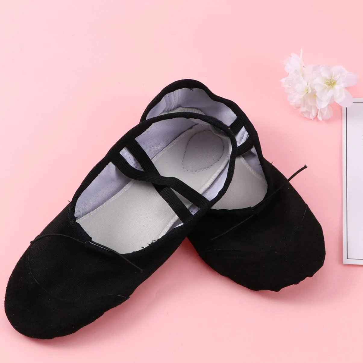 1 Pair Pocket Shoes Black Slippers for Women Ballet Flat Shoes Black Flat Shoes Girls Kids Ballet Shoes Ballet Slippers Flats Yoga Dancing Shoes Toddler Cat Paw