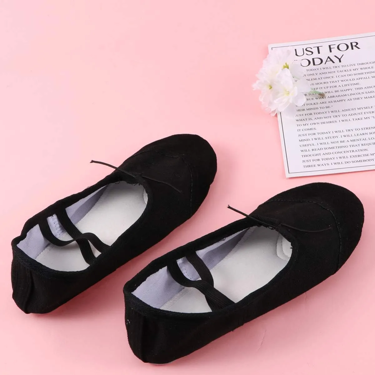 1 Pair Pocket Shoes Black Slippers for Women Ballet Flat Shoes Black Flat Shoes Girls Kids Ballet Shoes Ballet Slippers Flats Yoga Dancing Shoes Toddler Cat Paw
