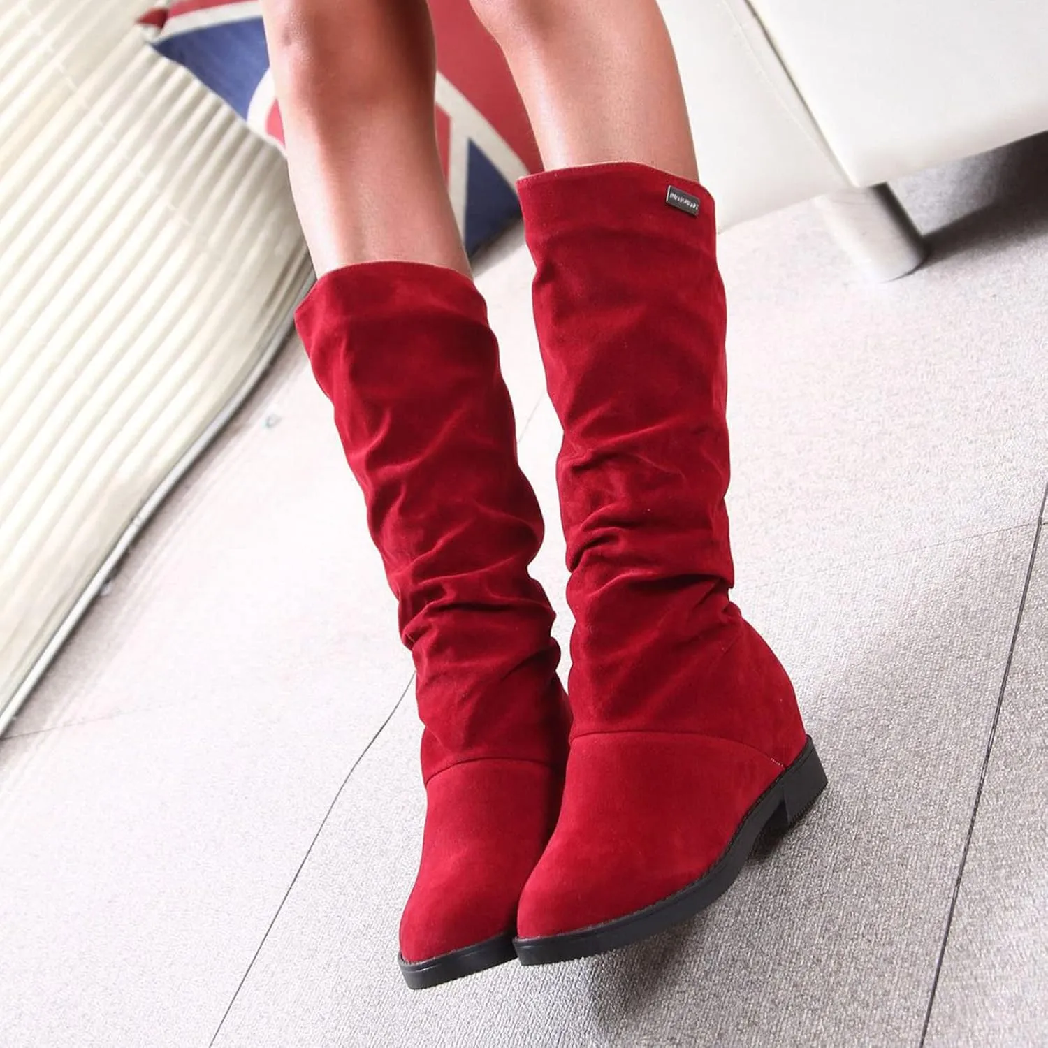 Ankle Boots For Women Suede Flats Thigh High Boots Pull On Knee High Boots Mid Calf Fall Winter Warm Boots