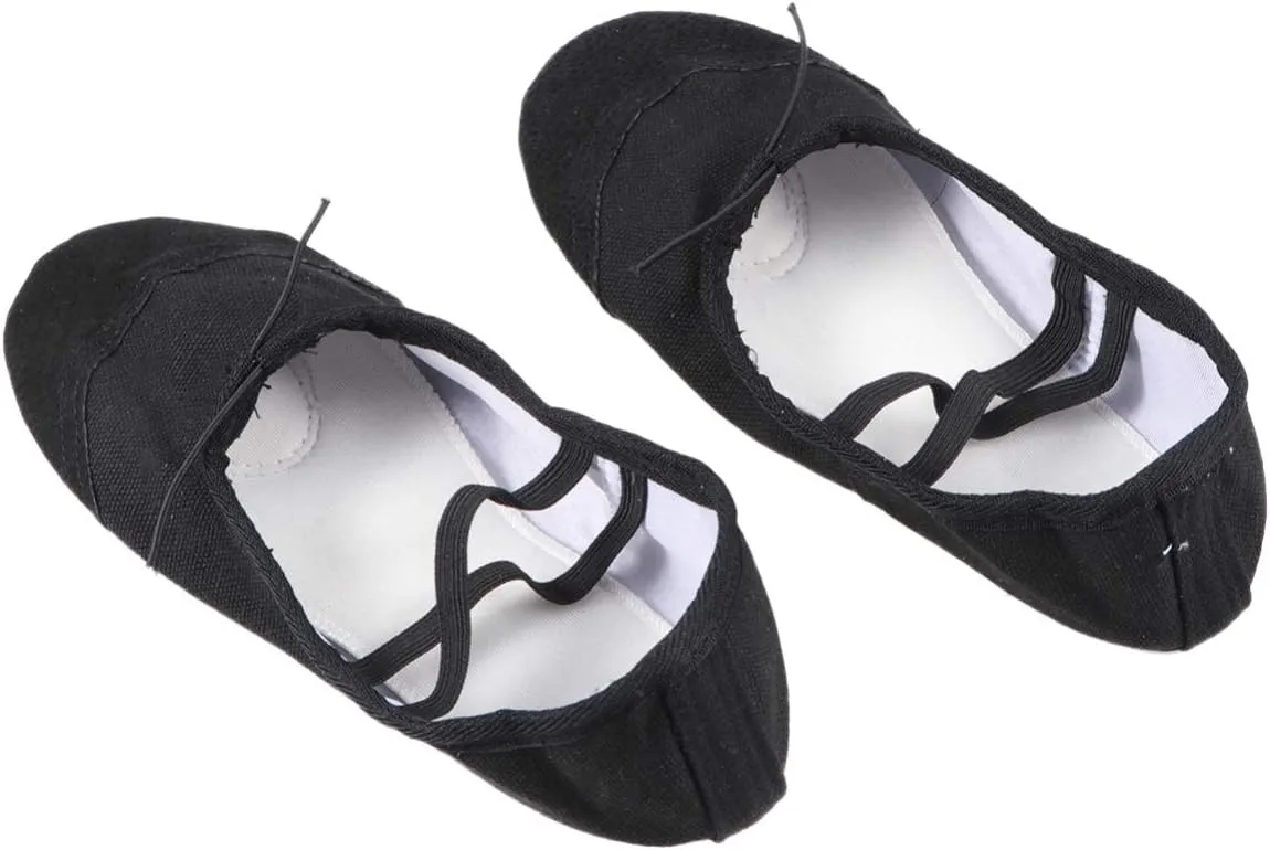 ARTIBETTER 1 Pair Dancing Shoes Black Dress Flats for Women Non Skid Slippers for Women Ballet Flat Shoes Dancewear Shoes Dancing Canvas Slippers Dance Shoes Miss Yoga Jazz Shoes