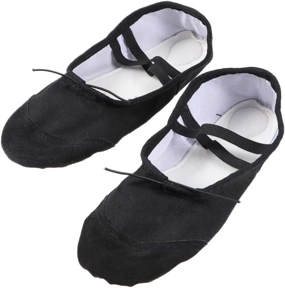 ARTIBETTER 1 Pair Dancing Shoes Black Dress Flats for Women Non Skid Slippers for Women Ballet Flat Shoes Dancewear Shoes Dancing Canvas Slippers Dance Shoes Miss Yoga Jazz Shoes