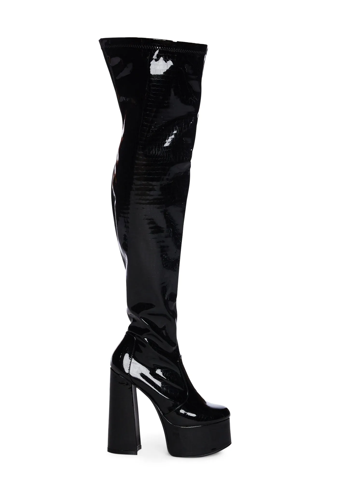 Black Bodie Knee High Boots