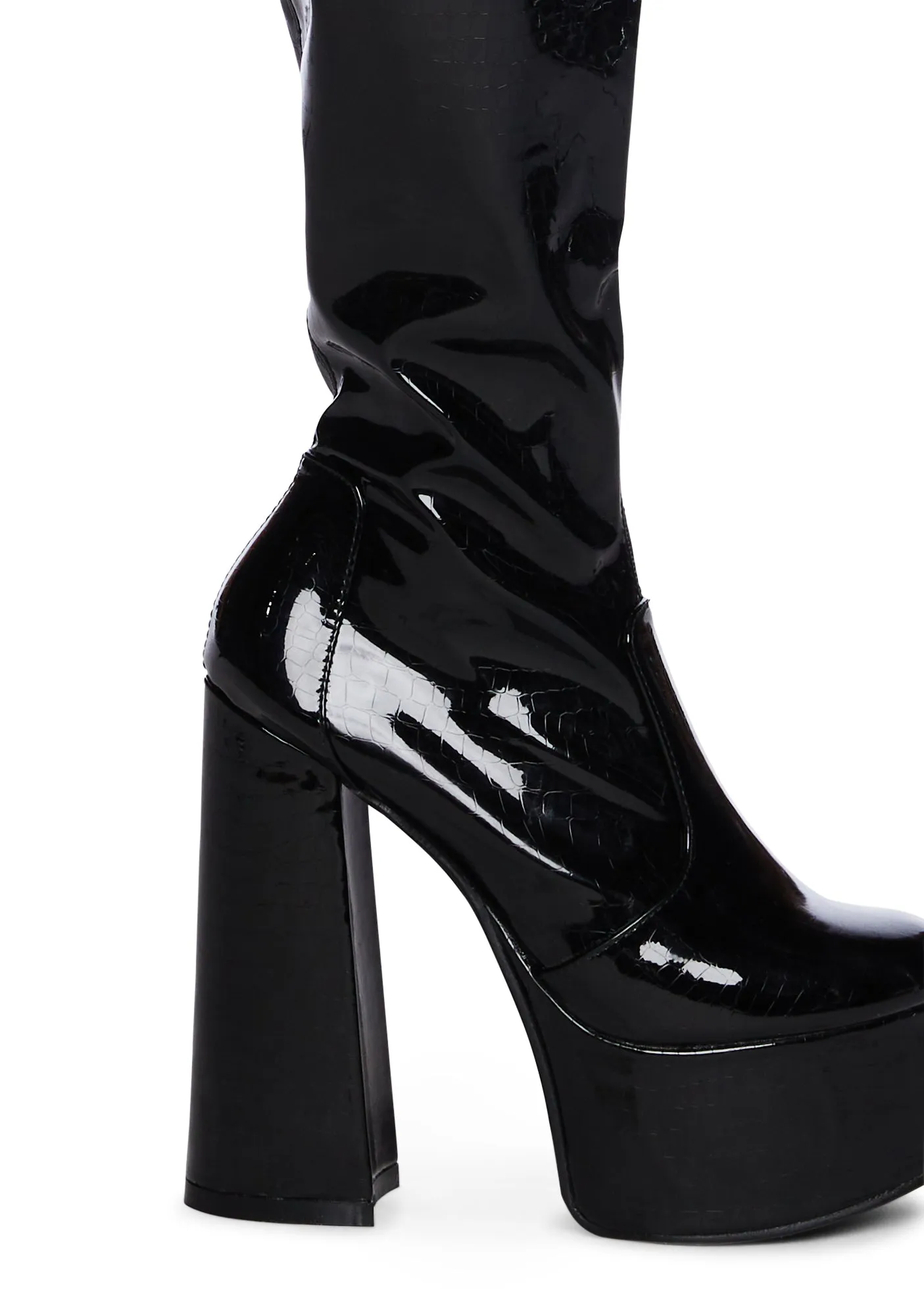 Black Bodie Knee High Boots