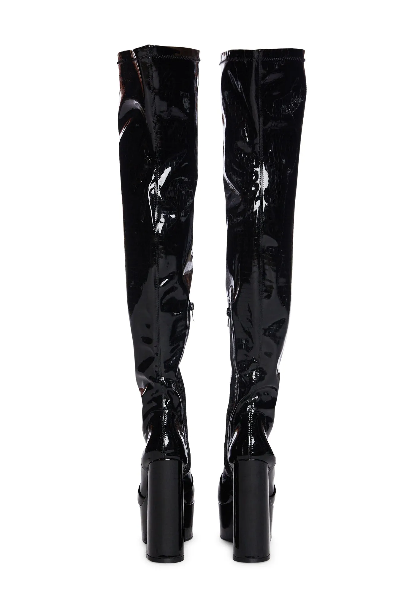 Black Bodie Knee High Boots