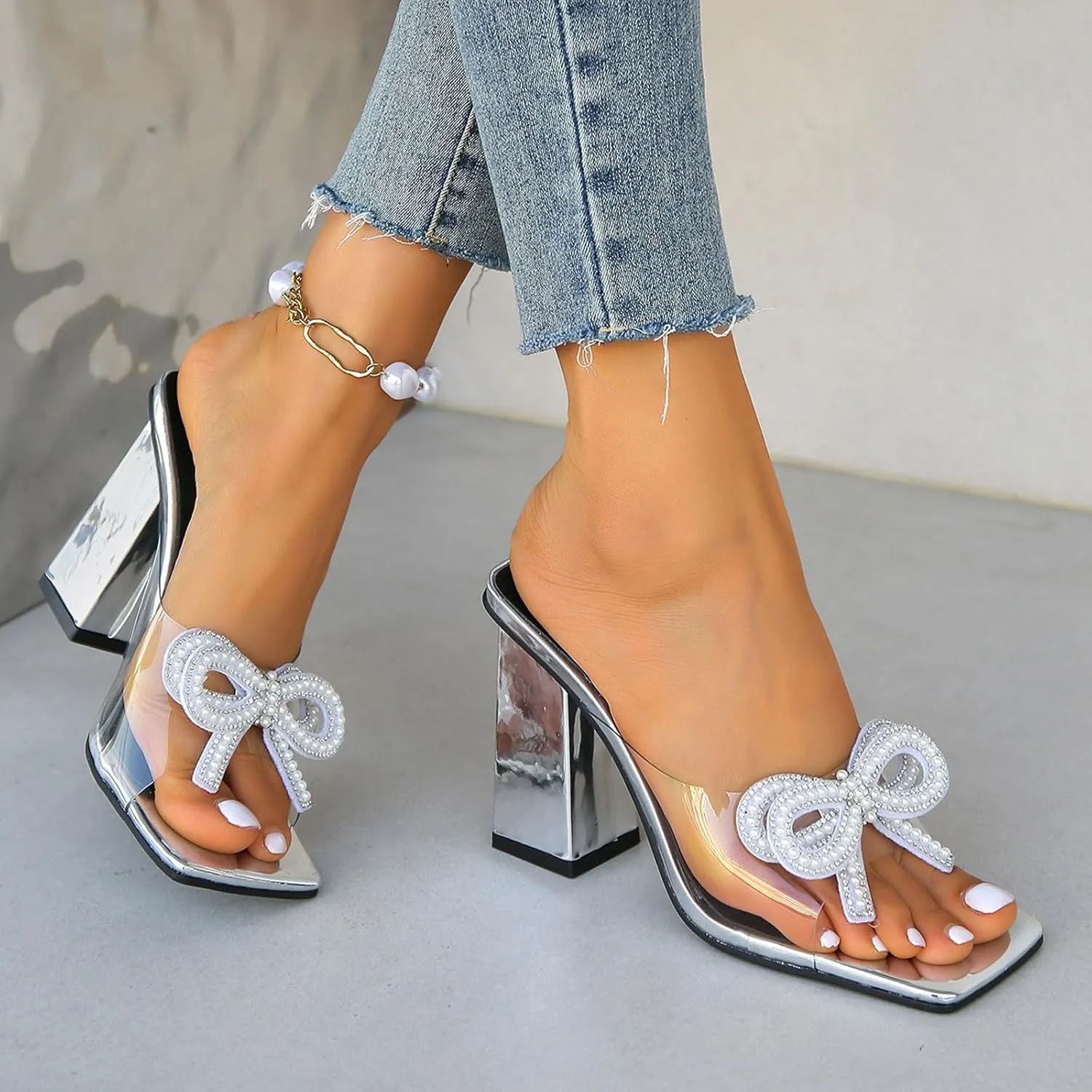 High Heels Ankle Strap Open Toe Dress Sexy Sandals High Heel Large Size Sandals Slippers