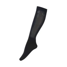 KL Ladies Show Socks Dalary With Crystals - Pack of 2 Navy