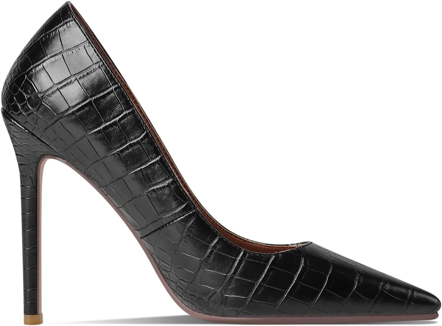 LEHOOR Women Pointed Toe Stiletto High Heels Snakeskin Slip On Stiletto Heel Pumps 5 inch Thin High Heel Sandals Closed Pointy Toe Sexy Fashion Wedding Party Evening Stilettos 4-11 M US