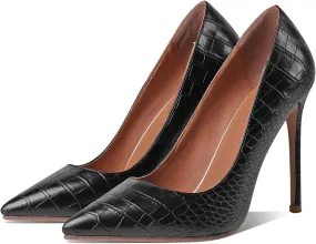 LEHOOR Women Pointed Toe Stiletto High Heels Snakeskin Slip On Stiletto Heel Pumps 5 inch Thin High Heel Sandals Closed Pointy Toe Sexy Fashion Wedding Party Evening Stilettos 4-11 M US