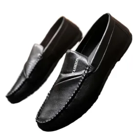 Low-top men's shoes one-pedal loafers 2024 non-slip waterproof thick-soled formal wear Wenzhou lazy summer black foot cover