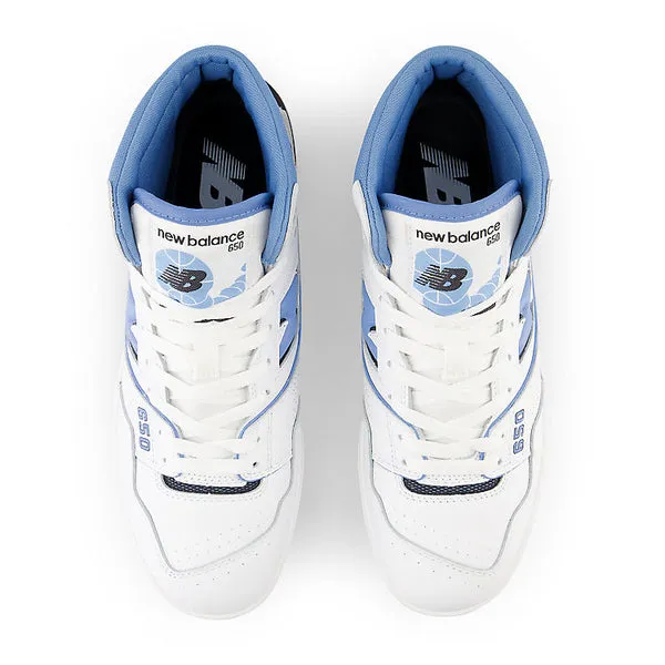 New Balance 650 'White Heritage Blue' sneakers, white