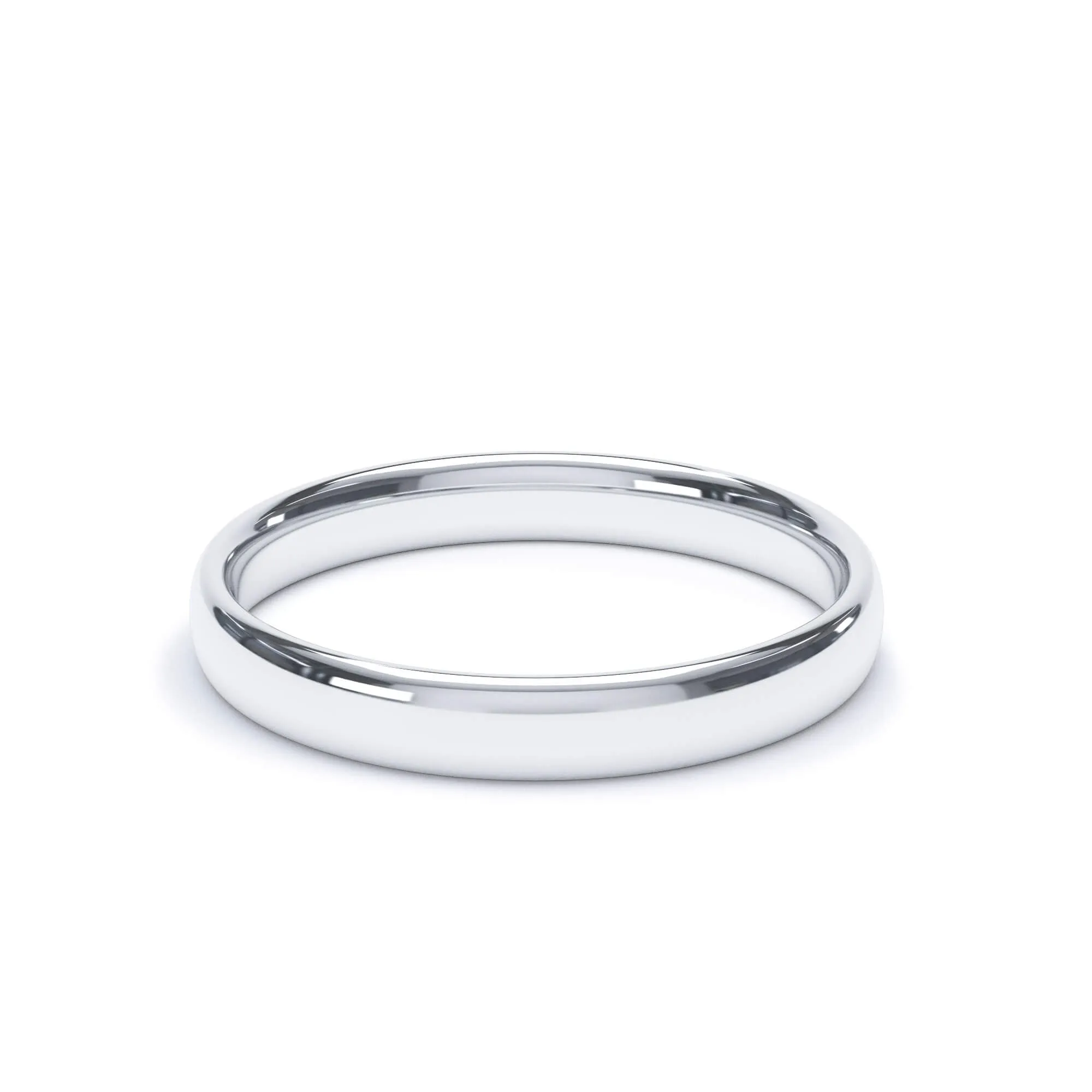 - Oval Profile Wedding Ring 9k White Gold