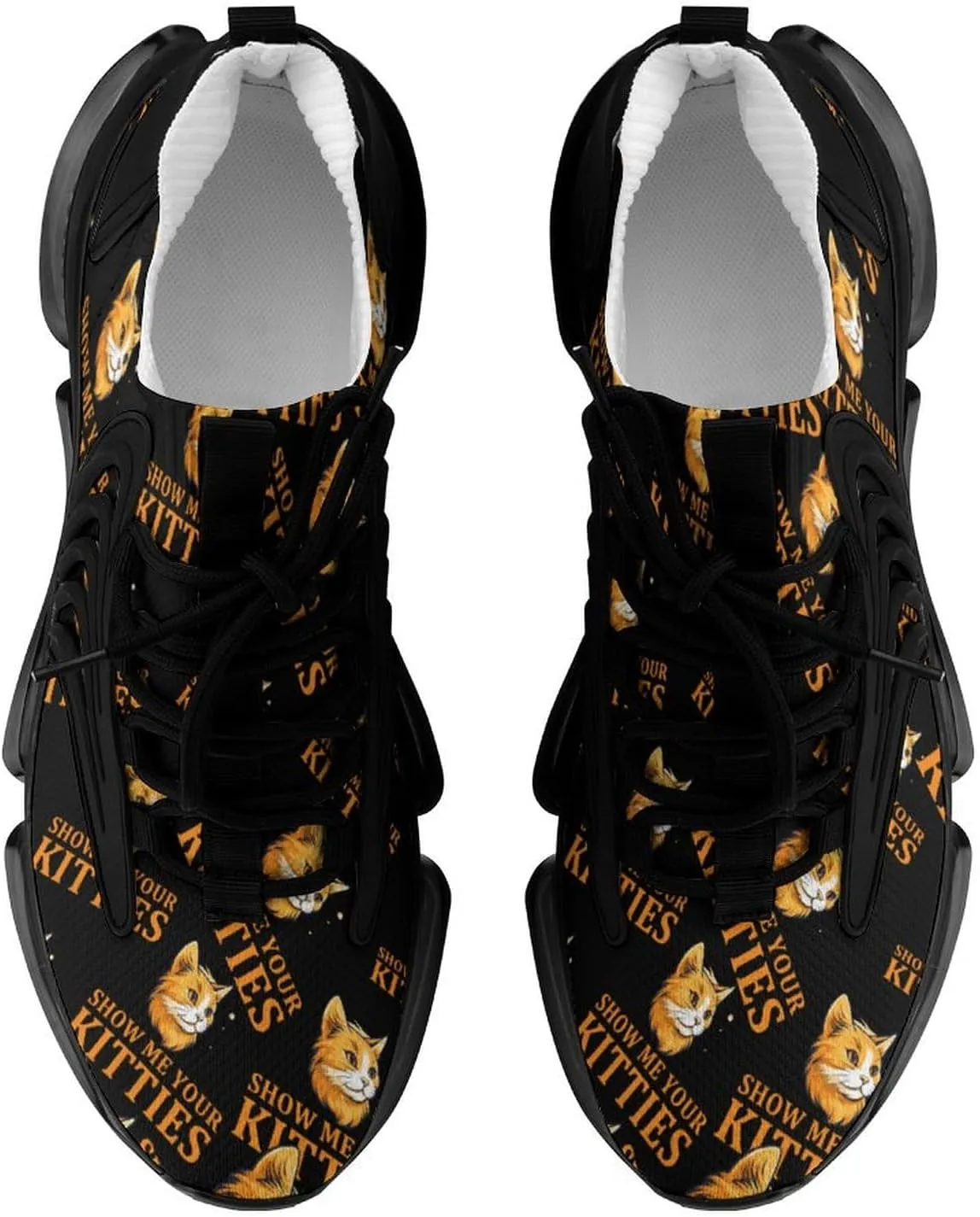 Show Me Your Kittie's Mens Sneakers Running Shoes Lightweight Athletic Shoes for Jogging Walking Gym