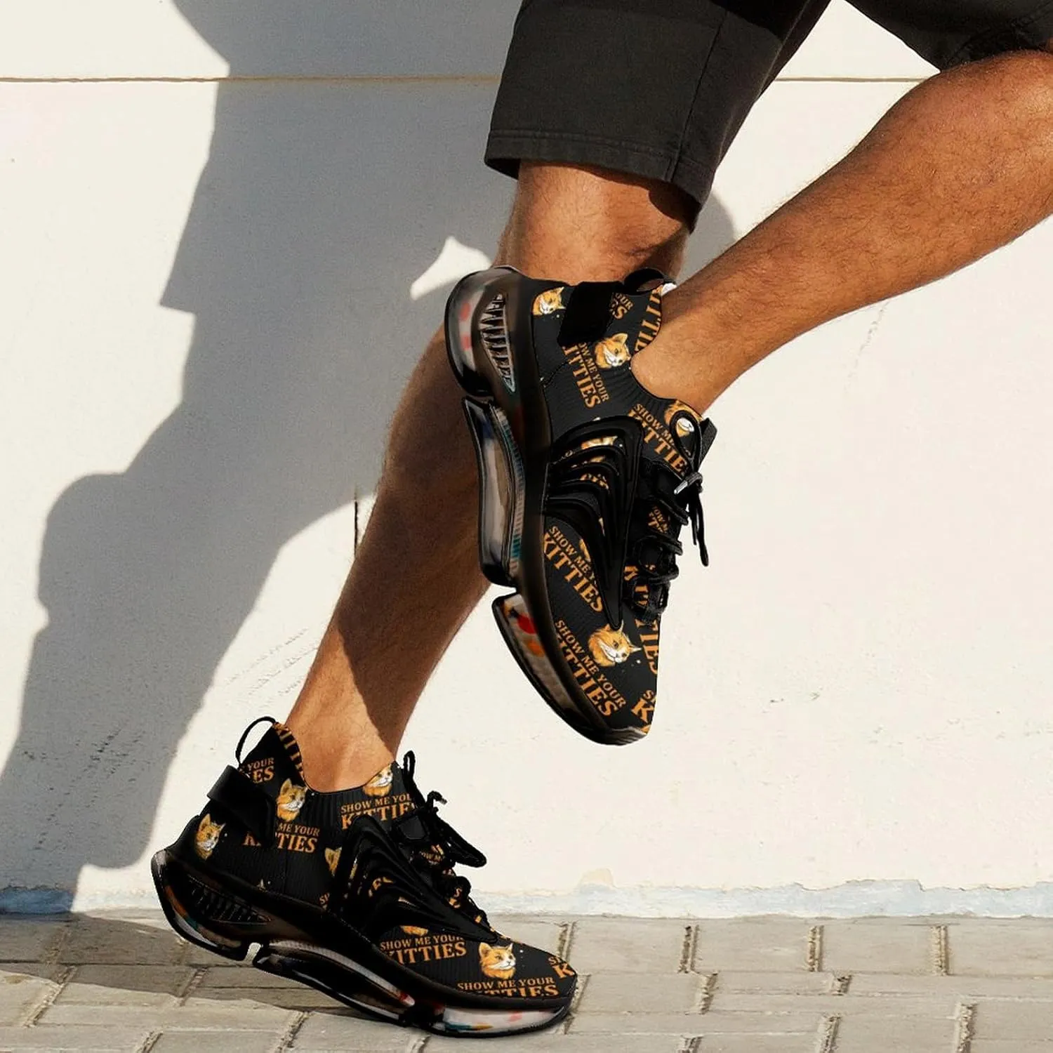 Show Me Your Kittie's Mens Sneakers Running Shoes Lightweight Athletic Shoes for Jogging Walking Gym