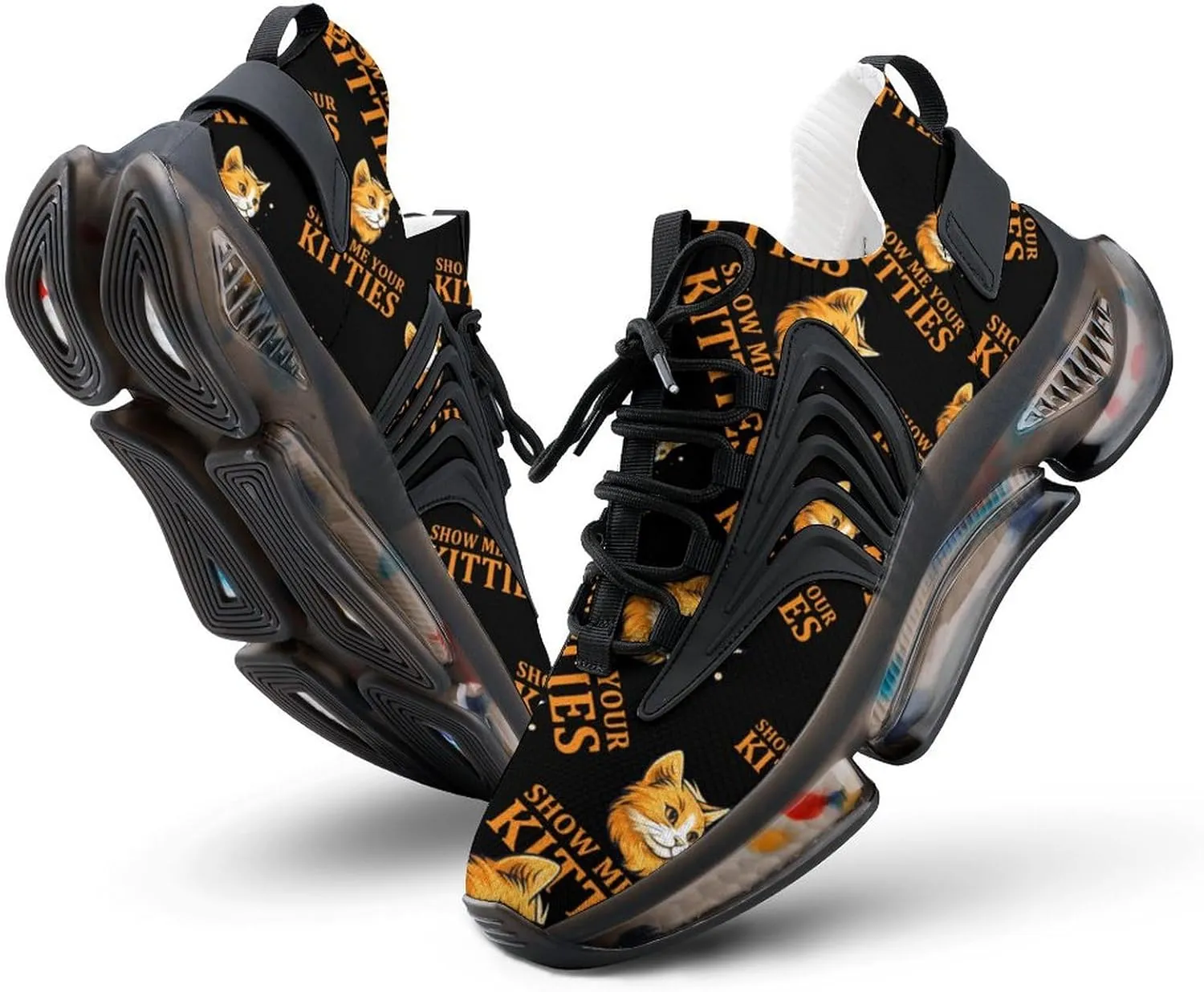 Show Me Your Kittie's Mens Sneakers Running Shoes Lightweight Athletic Shoes for Jogging Walking Gym