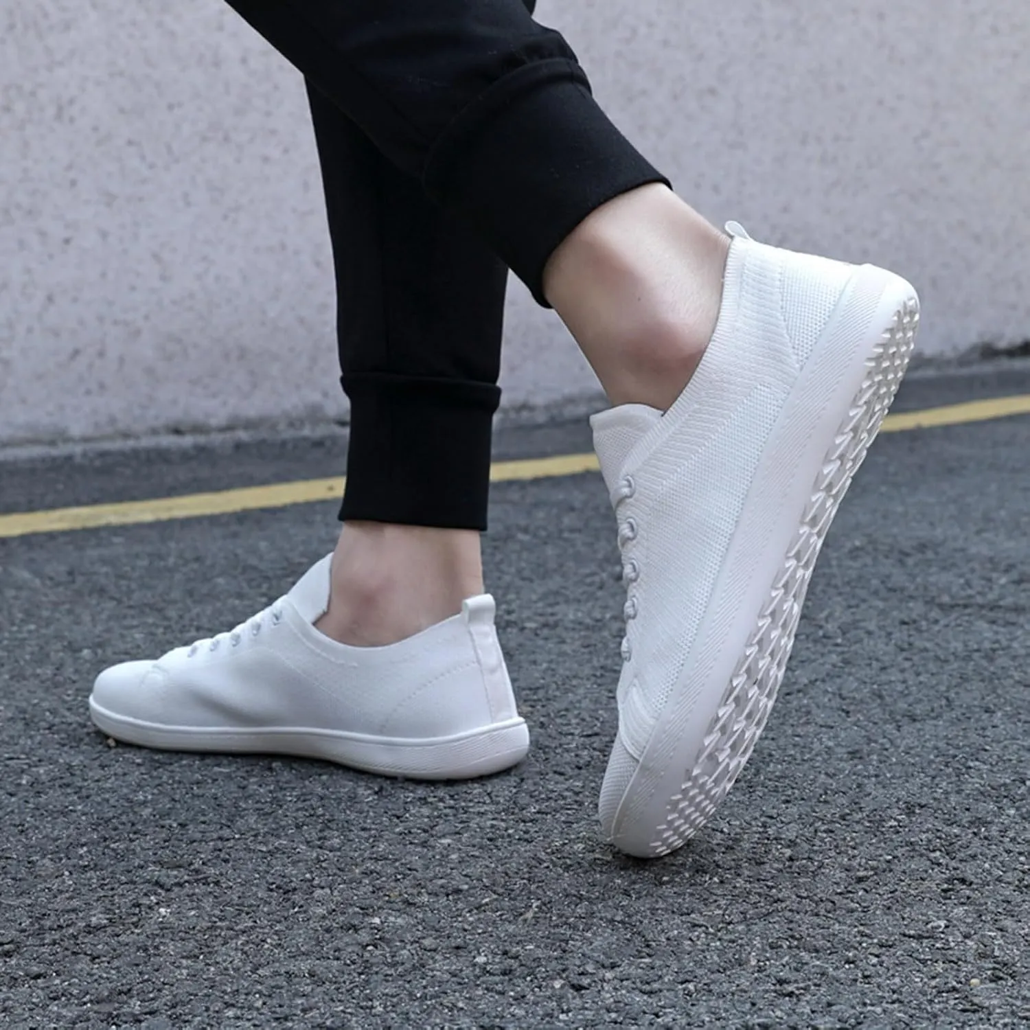 Womens Walking Shoes Men Elderly Casual Comfort Walking Shoe Safety Flats Non-Slip Hook and Loop Sneakers